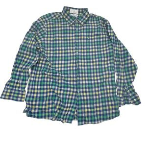 Southern Tide Button Up Mens XL Multi Green Excellent Classic Fit Gingham Check